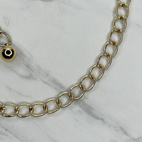 Simple Basic Gold Tone Metal Chain Link Belt Size XS Small S - Picture 5 of 9